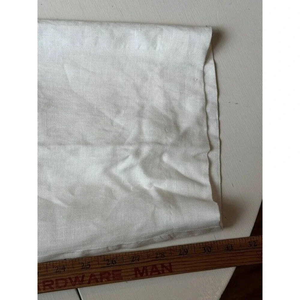 Banana Republic Lina Straight Linen Pants Womens Lined White Size 10